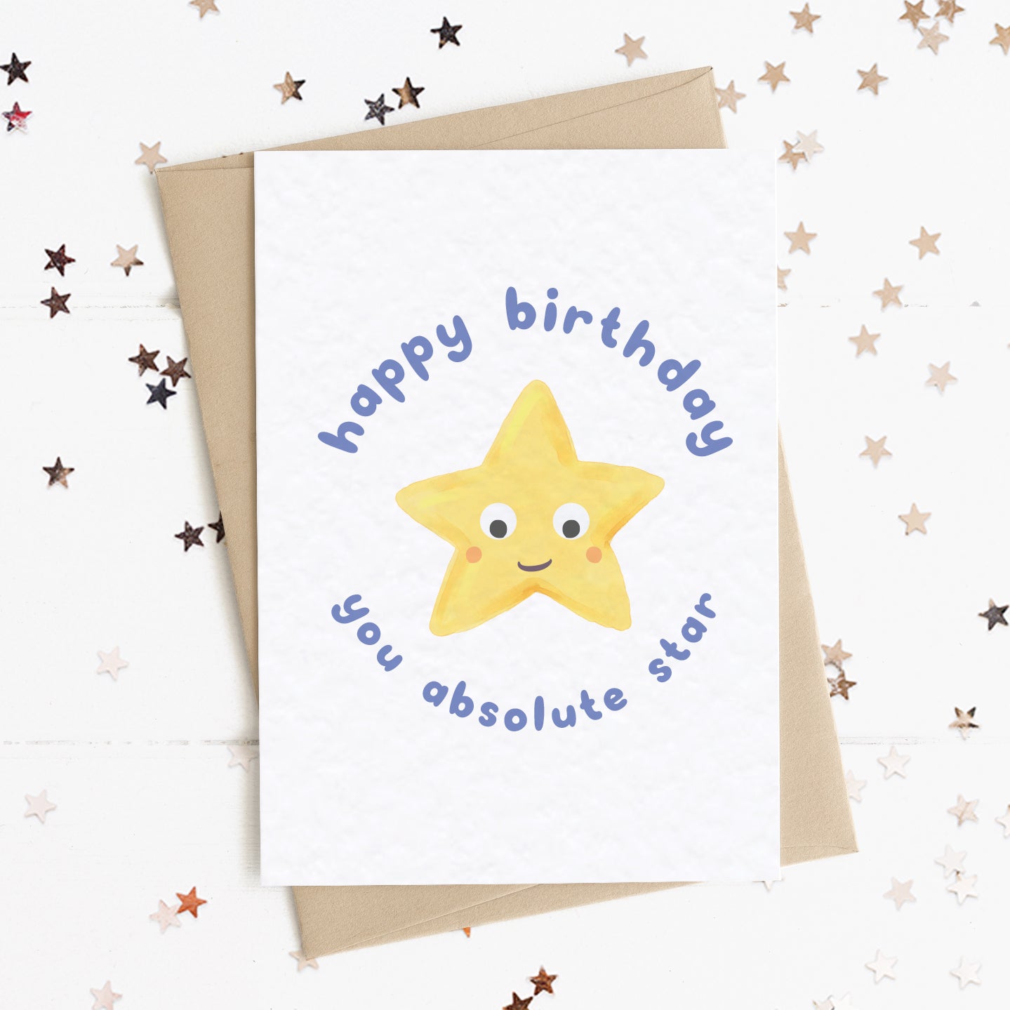 "Happy Birthday You Absolute Star" Cute Celebration Card