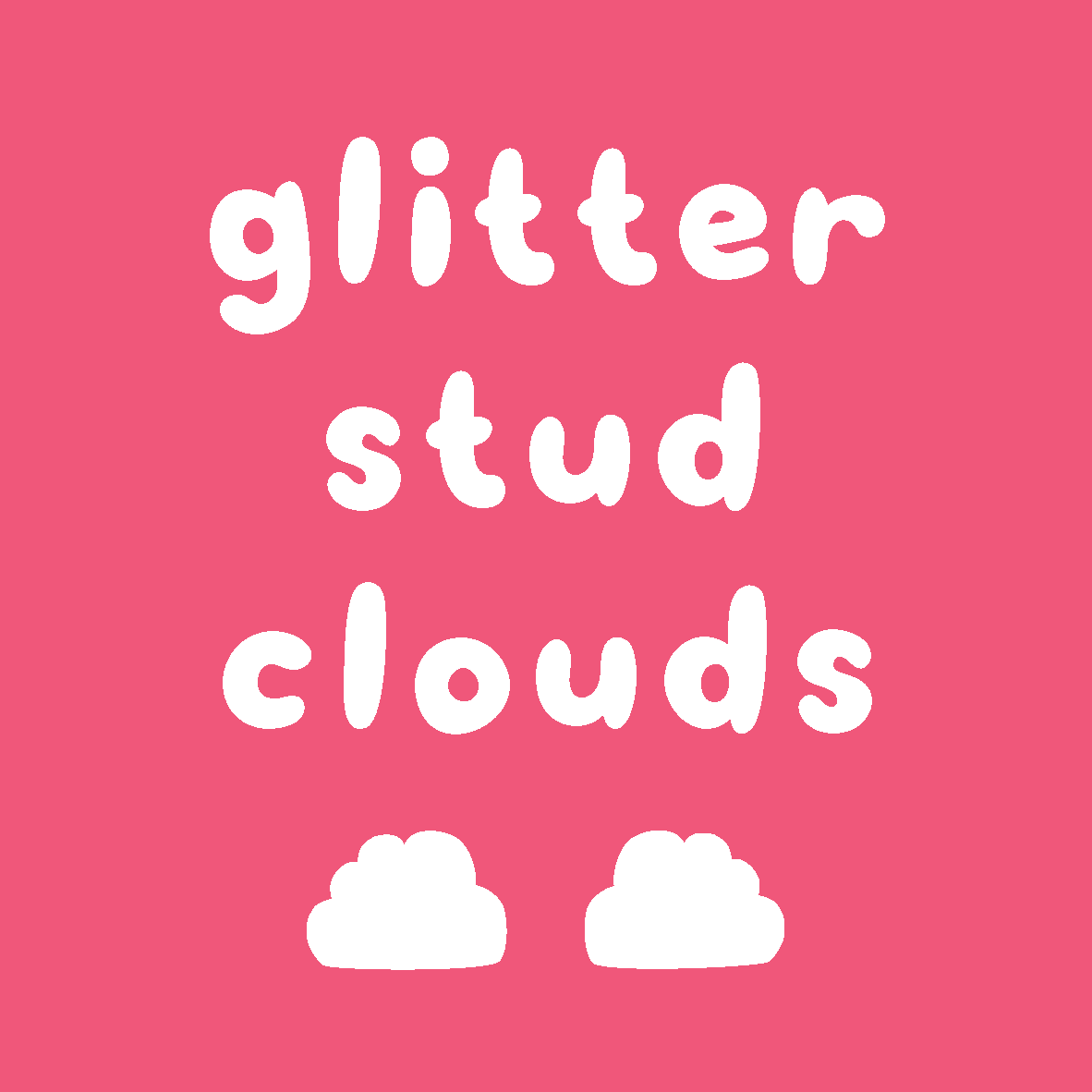 Laser Cut Glitter Acrylic Cloud Earring Studs