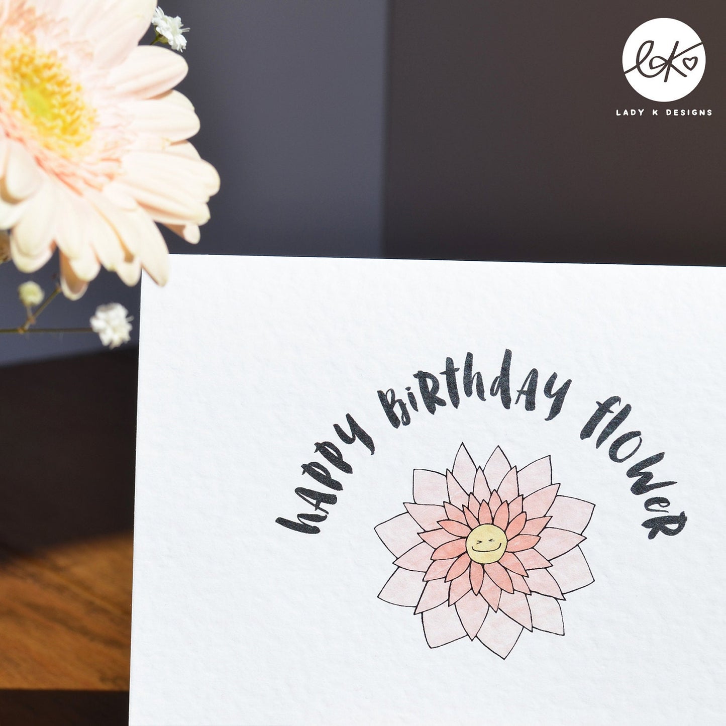 "Happy Birthday Flower" Cute Celebration Card