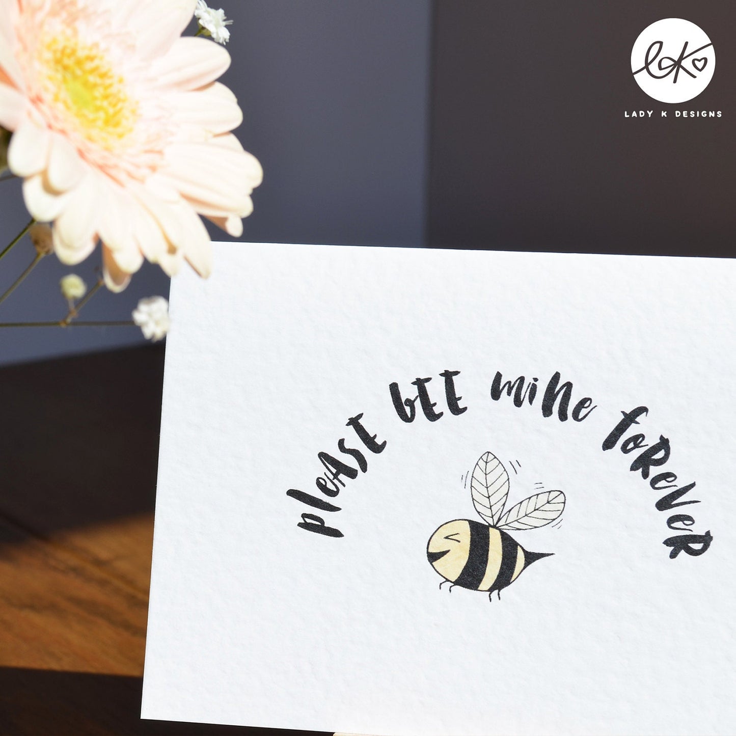 "Please Bee Mine Forever" Cute Love Card