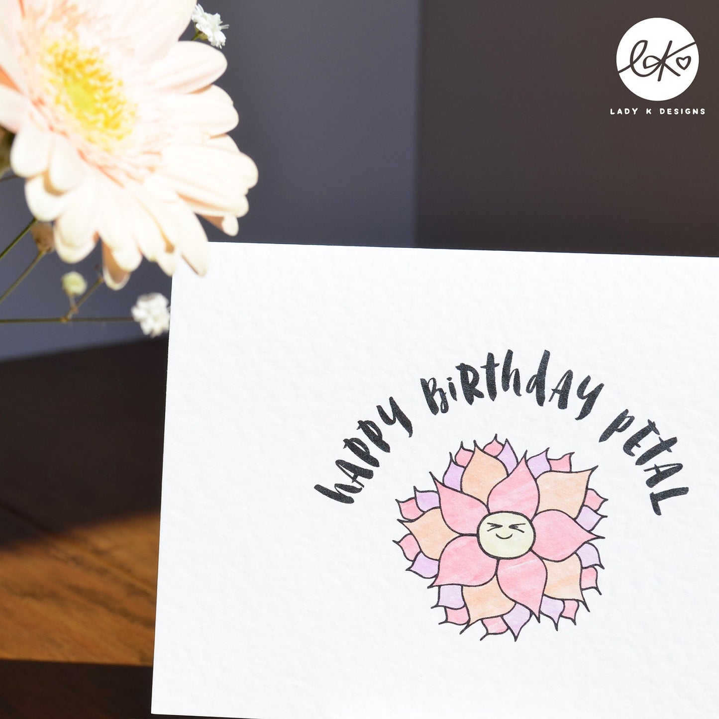 "Happy Birthday Petal" Cute Celebration Card