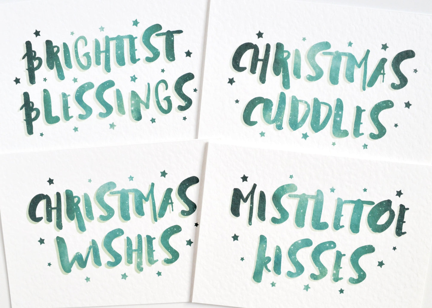 "Christmas Wishes" Festive Celestial Card