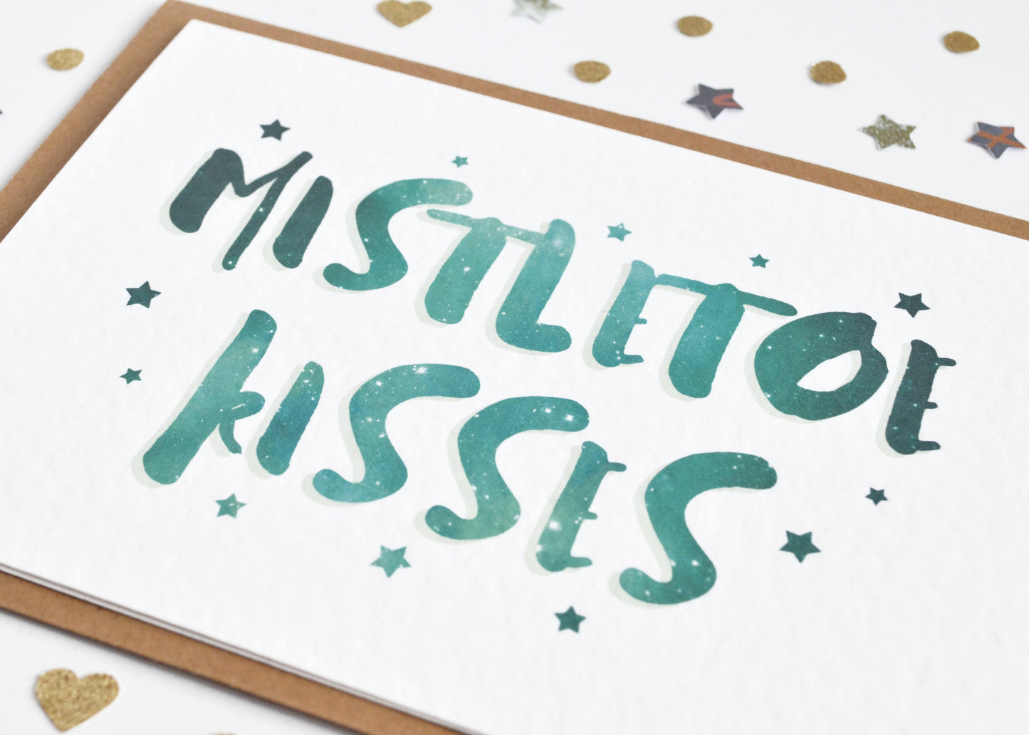 "Mistletoe Kisses" Celestial Card
