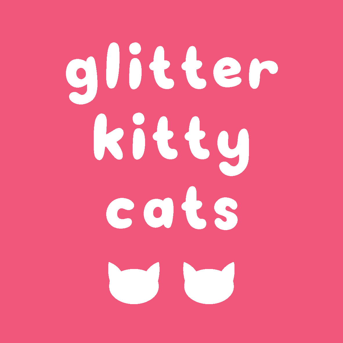 Glitter Acrylic Kitty Cat Earring Studs