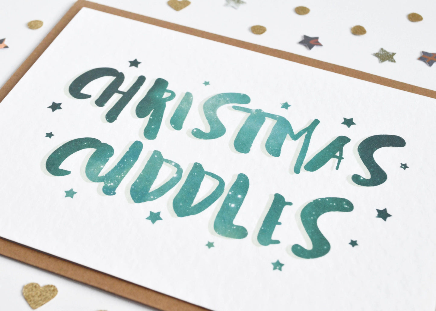 "Christmas Cuddles" Festive Celestial Card